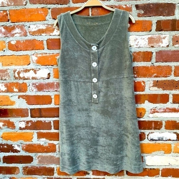 ME + EM Green Terry Dress Bathing Suit Cover Up Size M‎ - Picture 1 of 5